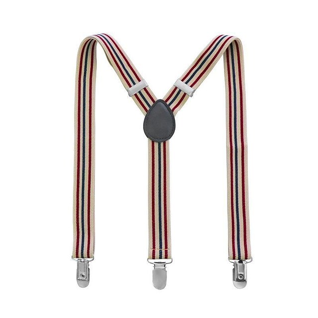 Men's Solid colour Suspender Polyester Nylon Metal Buck