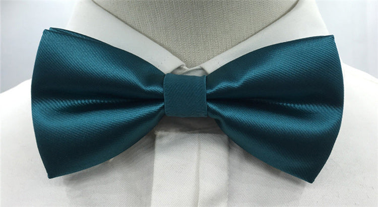 Men's Solid coloured Bow Tie Fashion Work Wedding Formal Classic Retro Bow