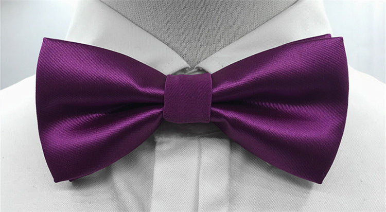 Men's Solid coloured Bow Tie Fashion Work Wedding Formal Classic Retro Bow