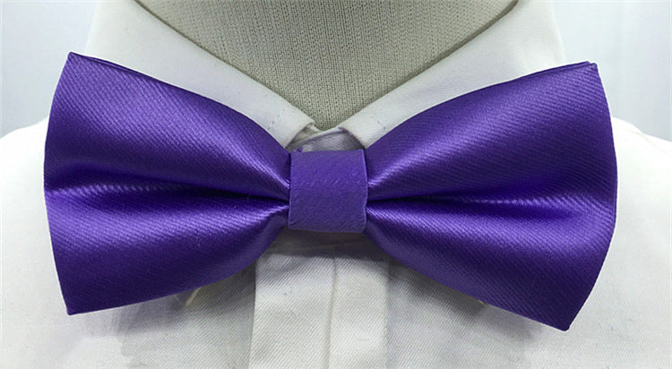 Men's Solid coloured Bow Tie Fashion Work Wedding Formal Classic Retro Bow