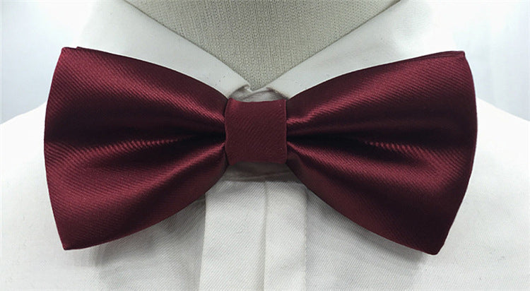 Men's Solid coloured Bow Tie Fashion Work Wedding Formal Classic Retro Bow