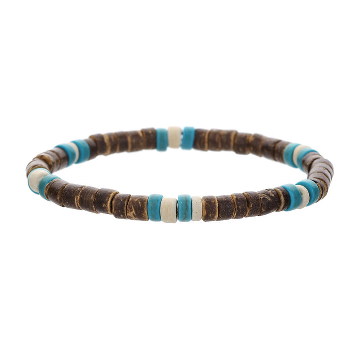 Men's Minimalist Turquoise Wooden Beads Trendy Funky Premium Bracelet Accessories
