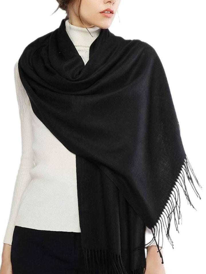 Women's Imitation Cashmere Pure colour Soft Winter Warm Wraps