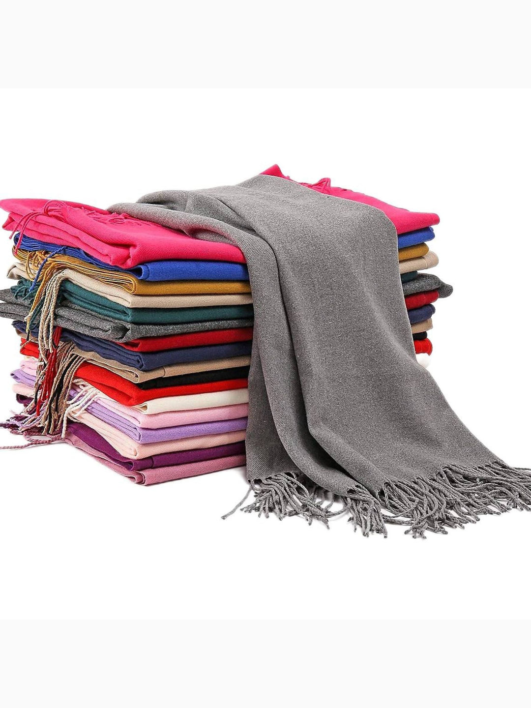 Women's Imitation Cashmere Pure colour Soft Winter Warm Wraps