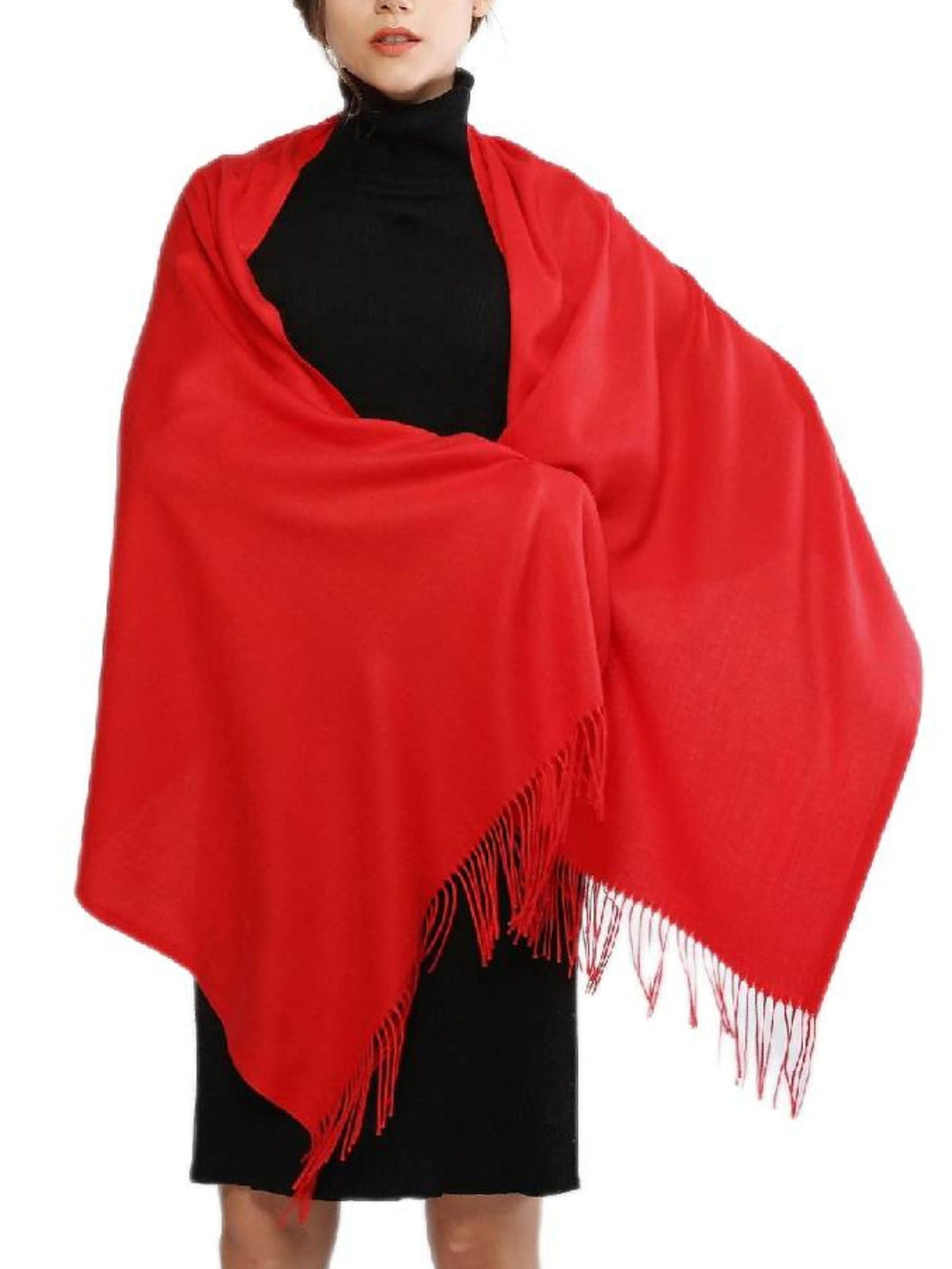 Women's Imitation Cashmere Pure colour Soft Winter Warm Wraps