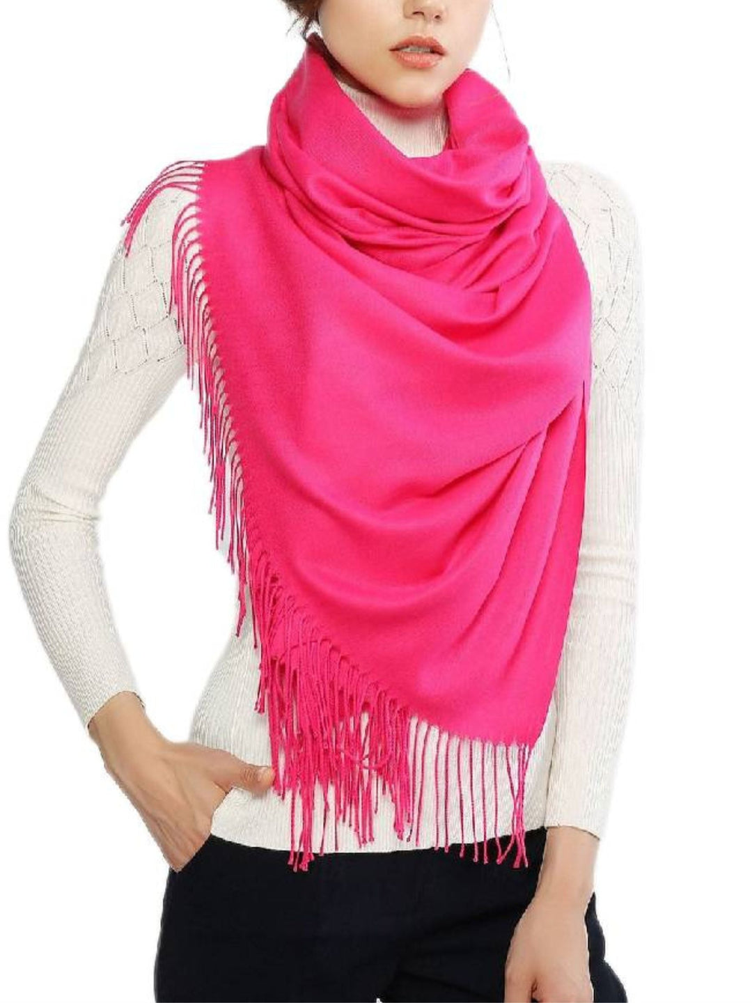 Women's Imitation Cashmere Pure colour Soft Winter Warm Wraps