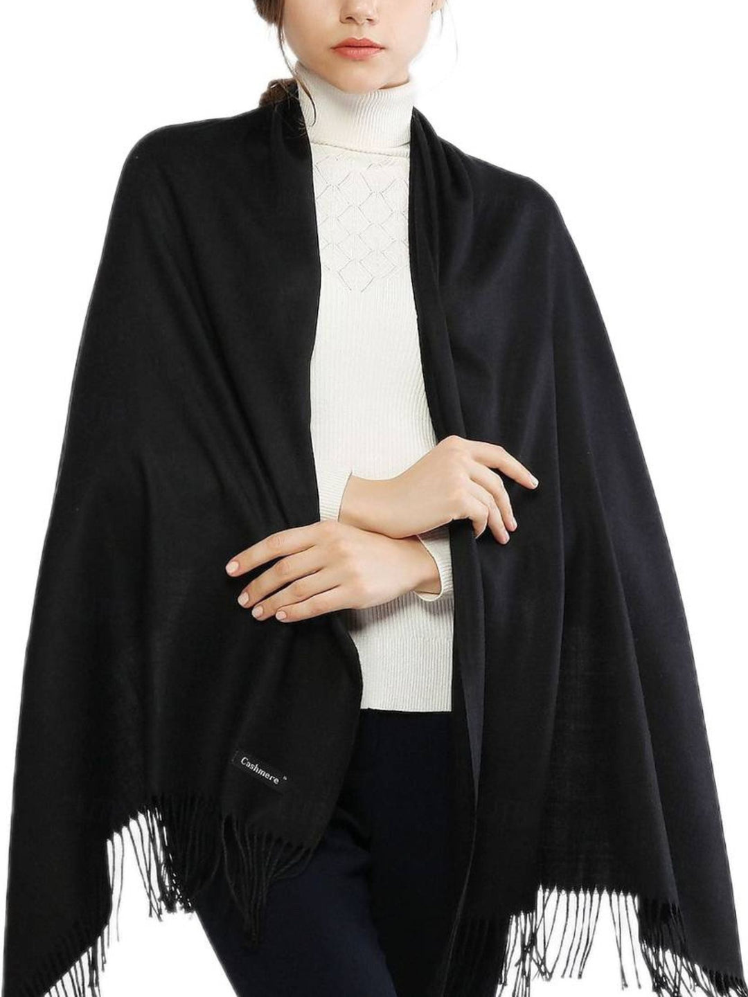 Women's Imitation Cashmere Pure colour Soft Winter Warm Wraps