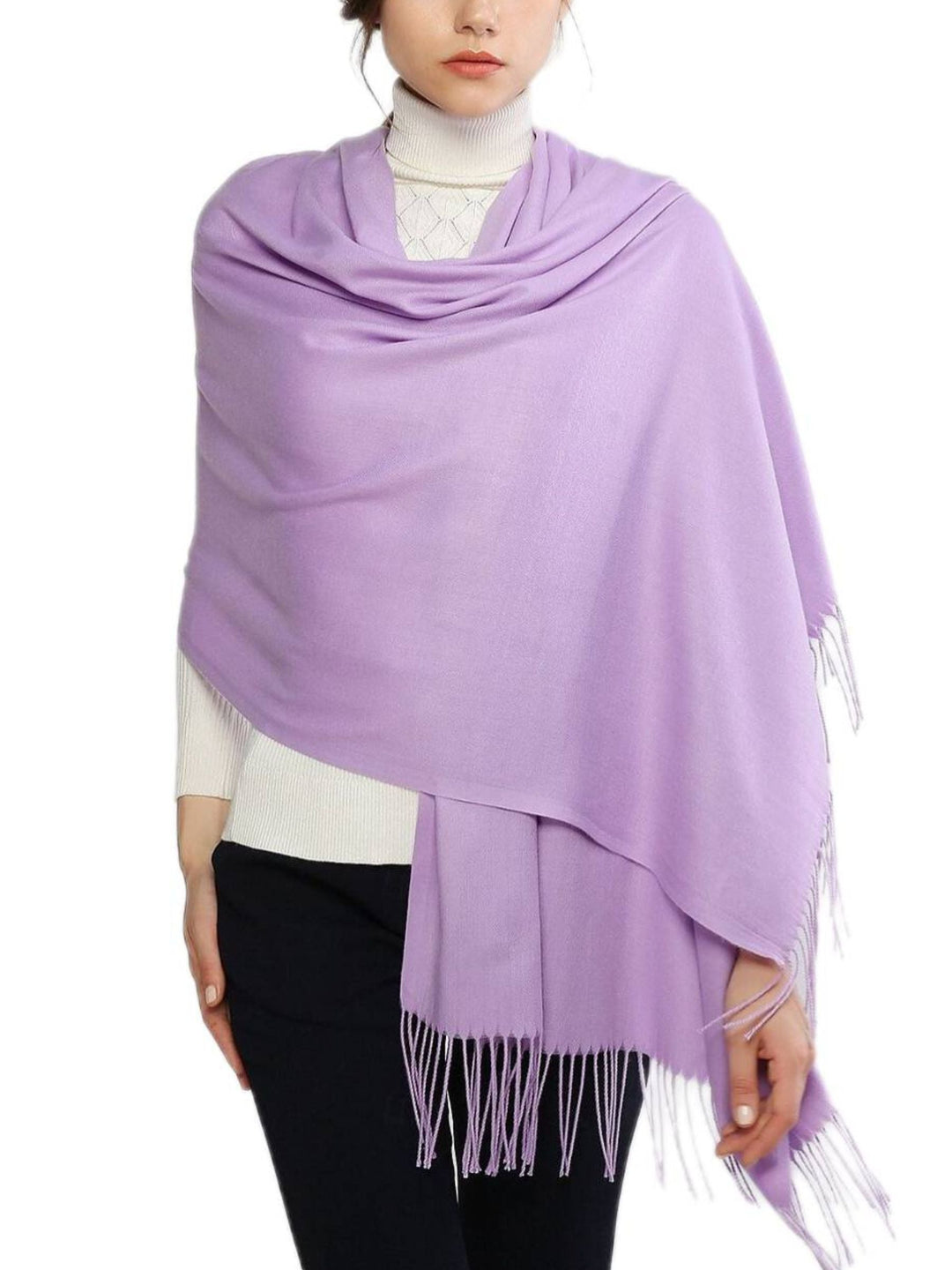 Women's Imitation Cashmere Pure colour Soft Winter Warm Wraps