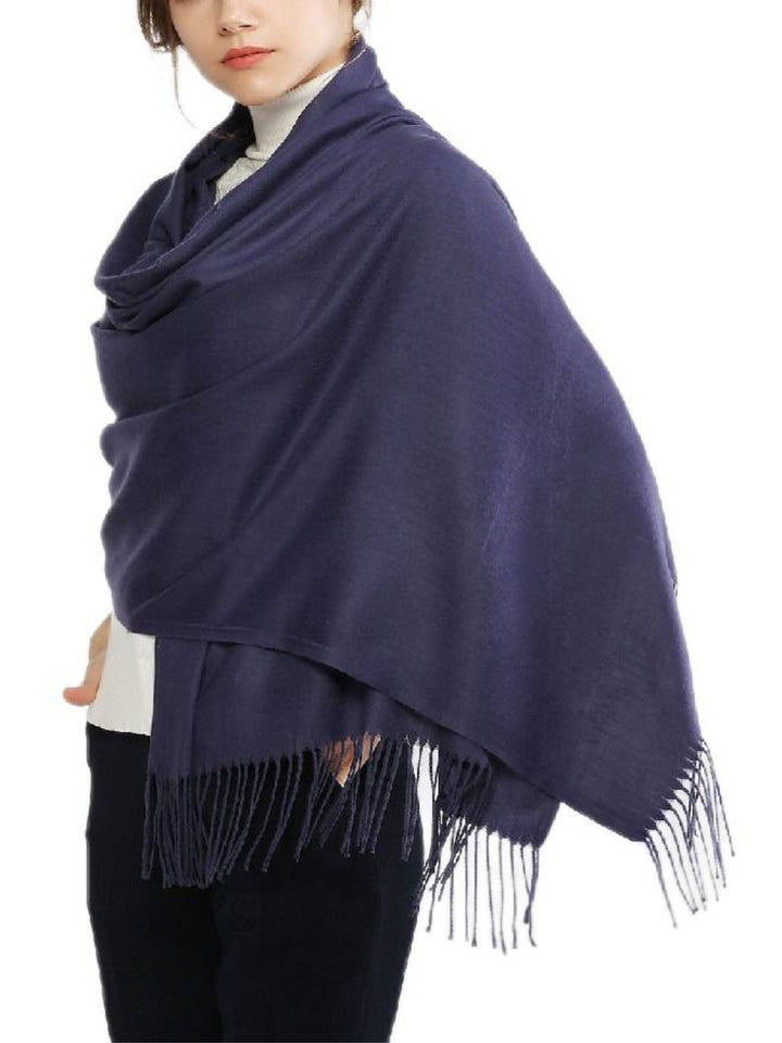 Women's Imitation Cashmere Pure colour Soft Winter Warm Wraps
