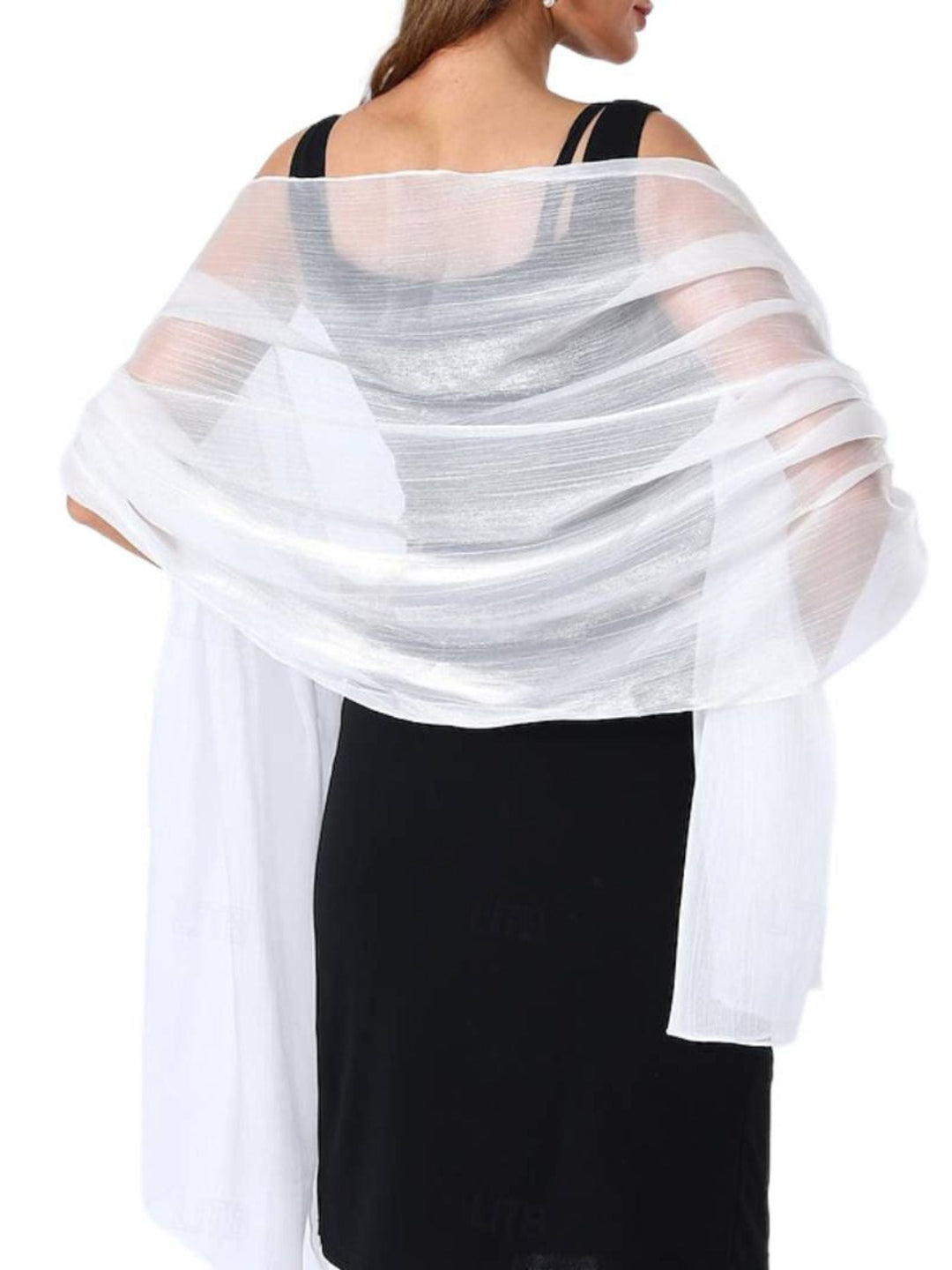 Women's Sparkling Pure colour Tulle Soft Elegant Shawl