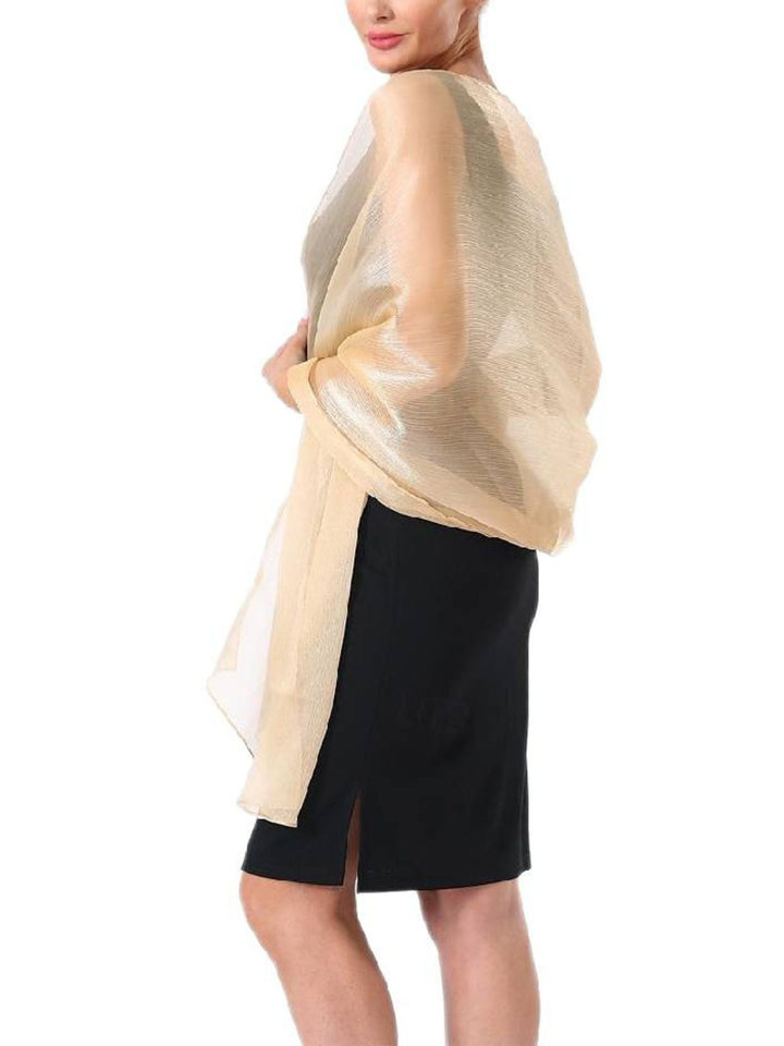 Women's Sparkling Pure colour Tulle Soft Elegant Shawl