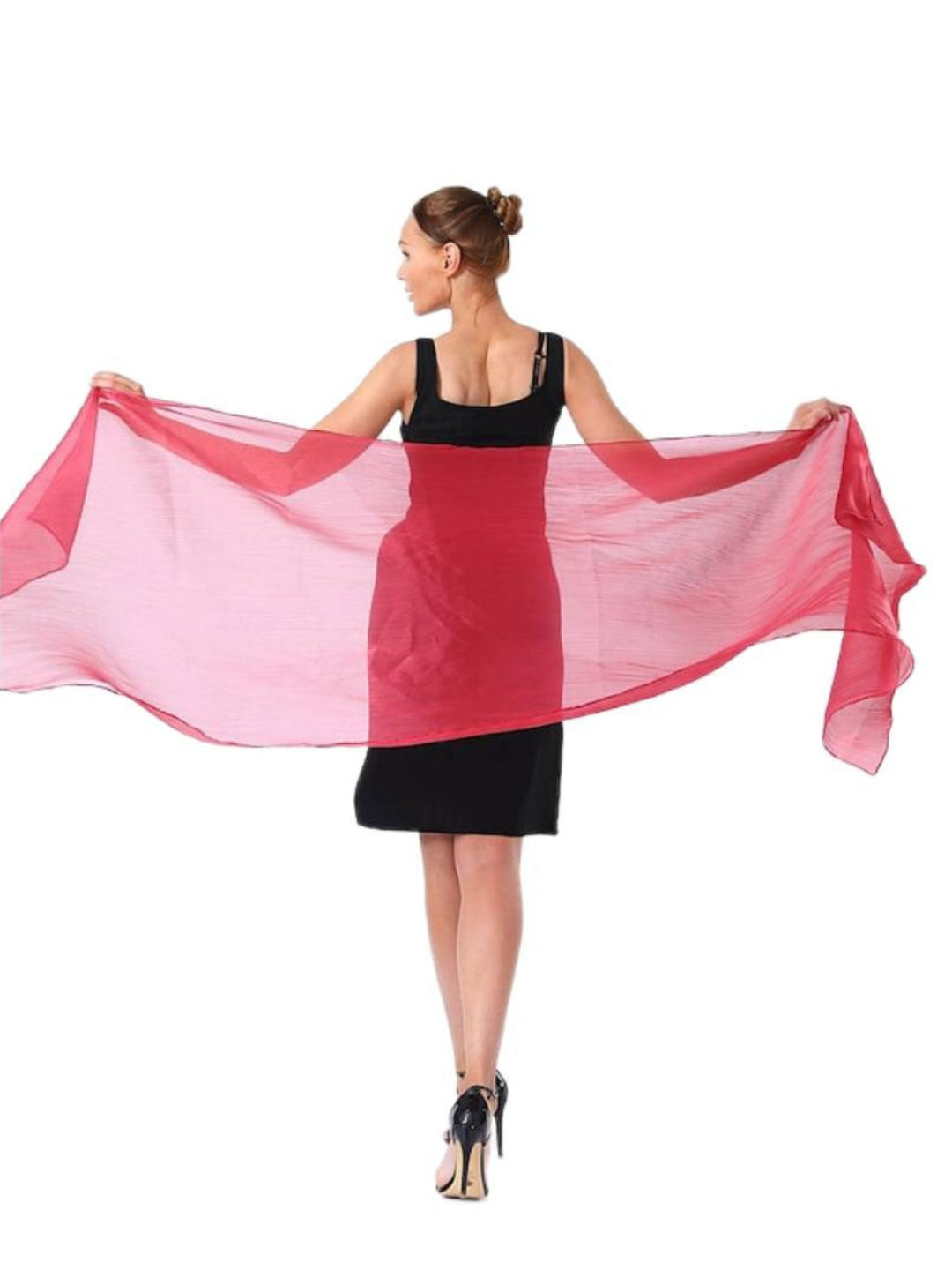 Women's Sparkling Pure colour Tulle Soft Elegant Shawl