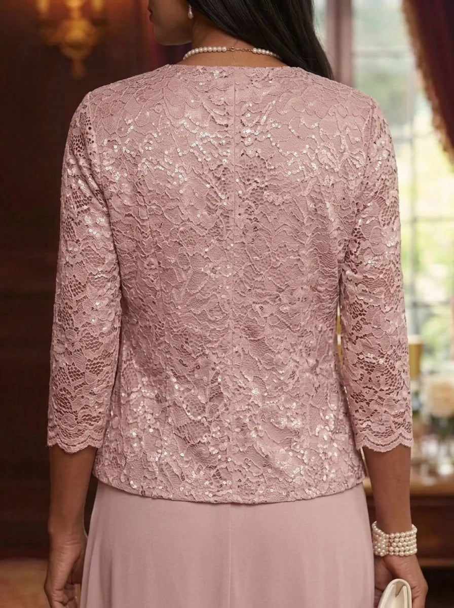 Women's Coats/Jackets 3/4 Sleeves Floral Lace Open-Front Wraps
