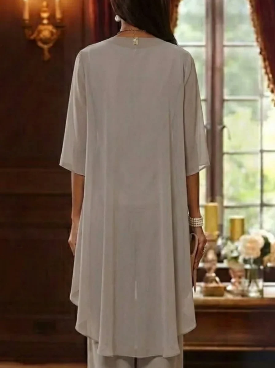 Women's Coats/Jackets 3/4 Sleeves Chiffon Wraps Open-Front Pure Colour