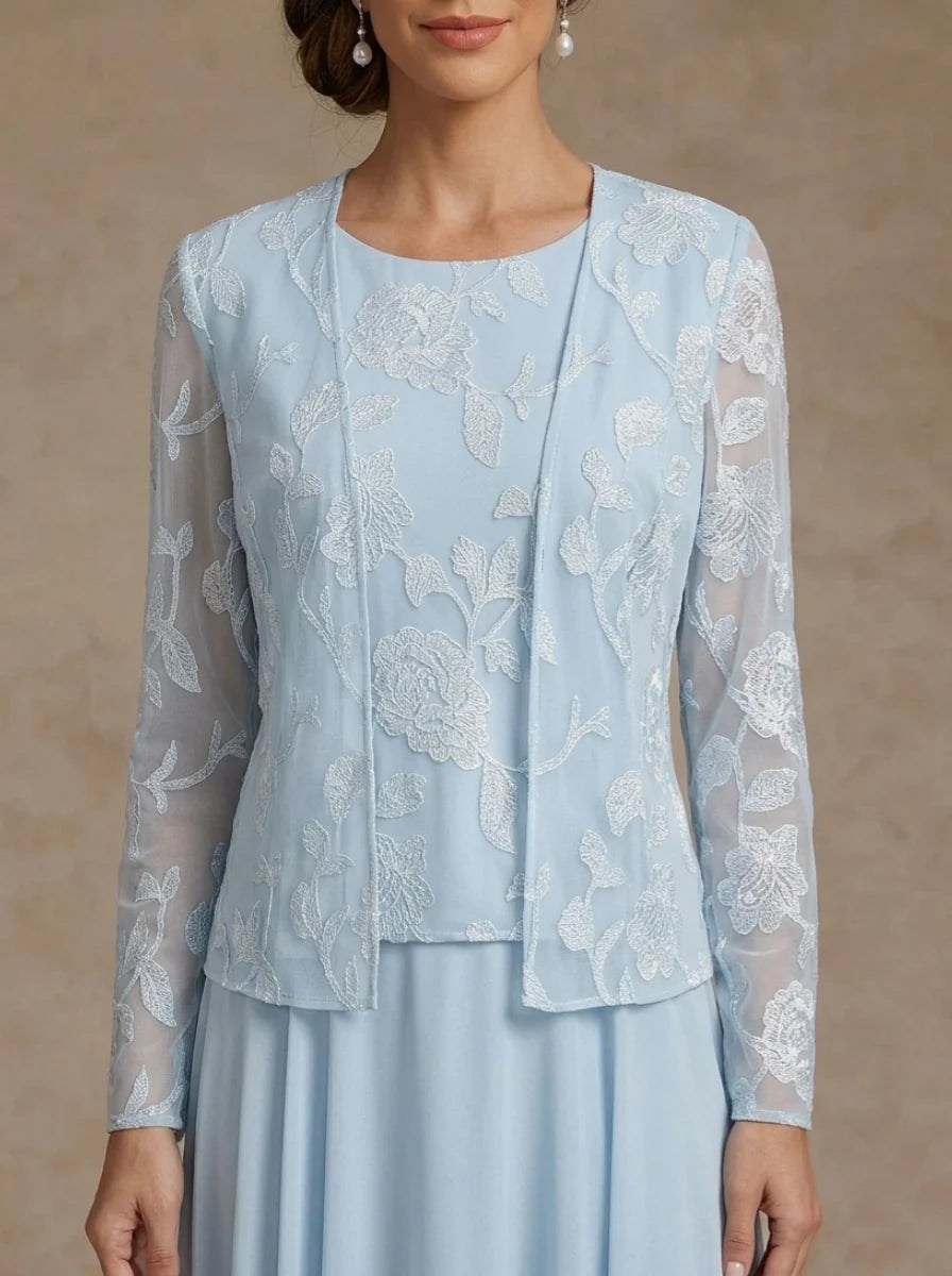 Women's Coats/Jackets Long Sleeves Chiffon Floral Wraps Open-Front