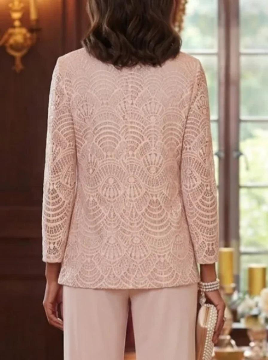 Women's Coats/Jackets Floral Lace Open-Front Wraps Long Sleeves