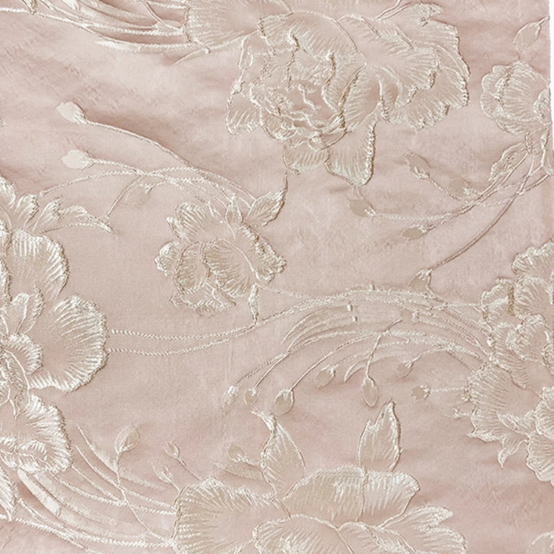 Sheath/Column Square Collar Jacquard Mother of the Bride Dresses Ruched Ankle-Length Floral Short Sleeves