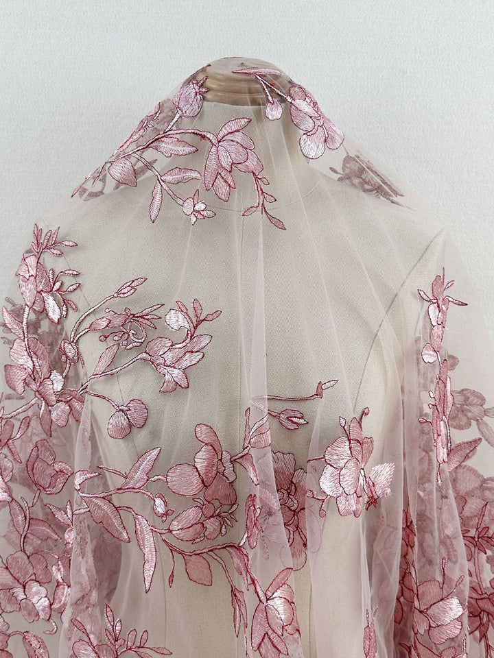 A-Line/Princess Scoop Lace Cocktail Dresses Floral Short Sleeves Tea-Length Party Dresses