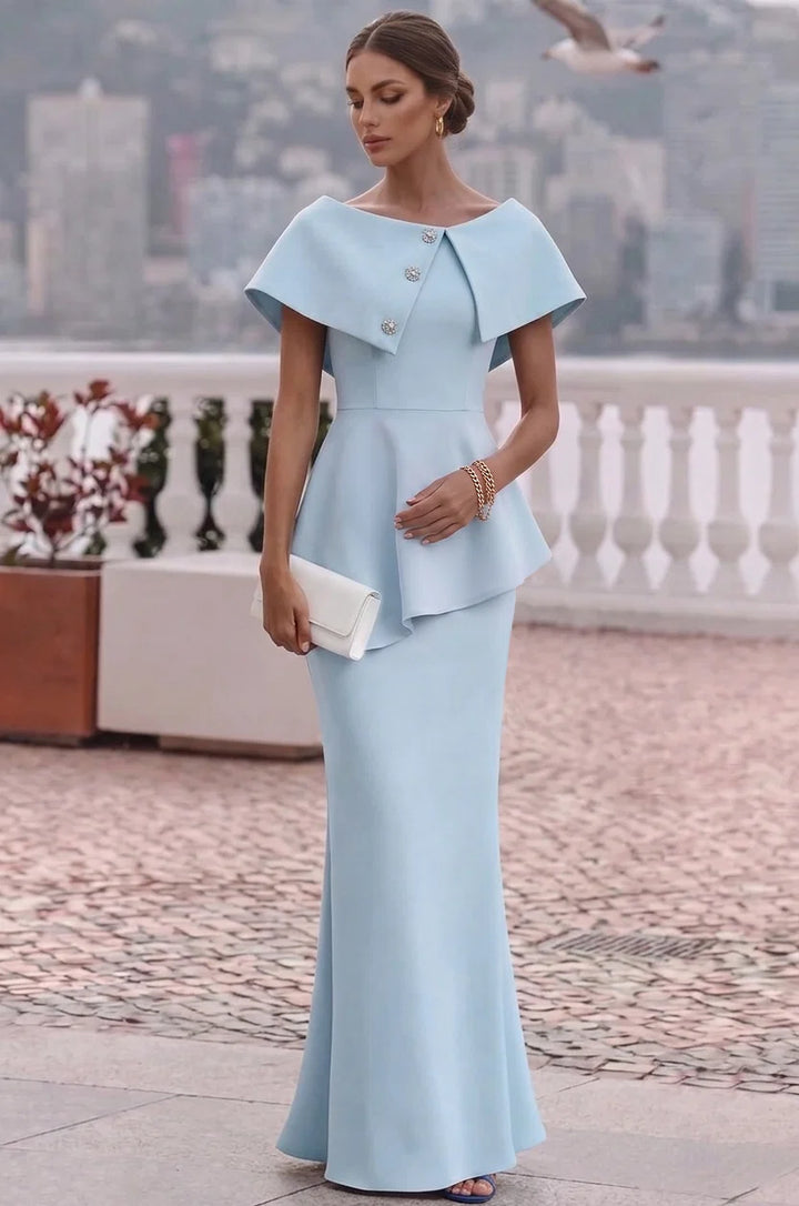 Trumpet/Mermaid Scoop Stretch Satin Formal Dresses Floor-Length Sleeveless Evening Dresses Rhinestones