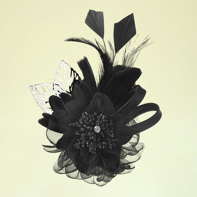 Feather Hair Combs with Feathers /  Wedding / Special Occasion / Horse Race Headpiece