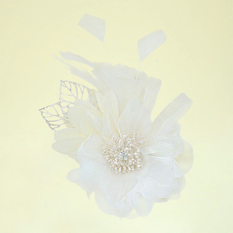 Feather Hair Combs with Feathers /  Wedding / Special Occasion / Horse Race Headpiece