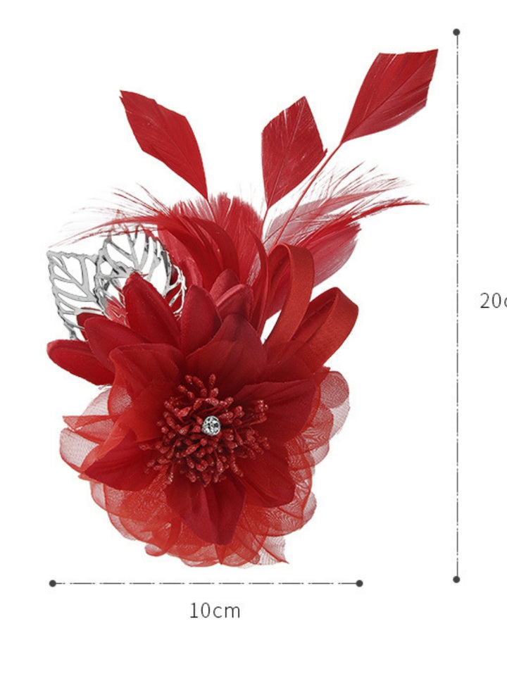 Feather Hair Combs with Feathers /  Wedding / Special Occasion / Horse Race Headpiece