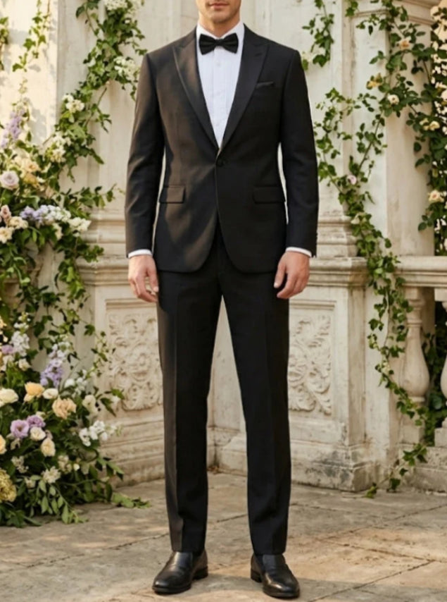 Men's Suit Jacket, 2-Piece, Stretch and Wrinkle-Resistant, Black