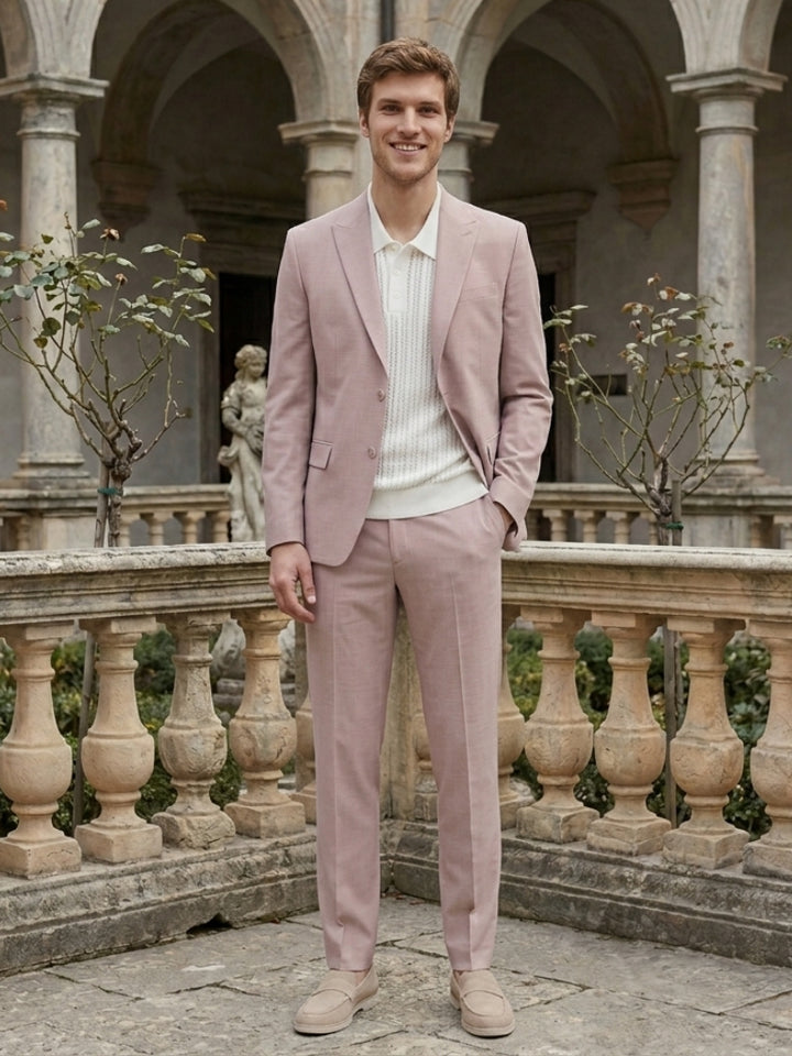 Pale Pink Bi-Stretch Comfort Suit