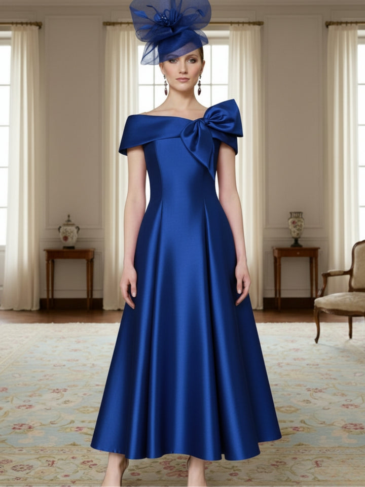 A-Line/Princess Short Sleeves Mother of the Bride Dresses with Bowknot