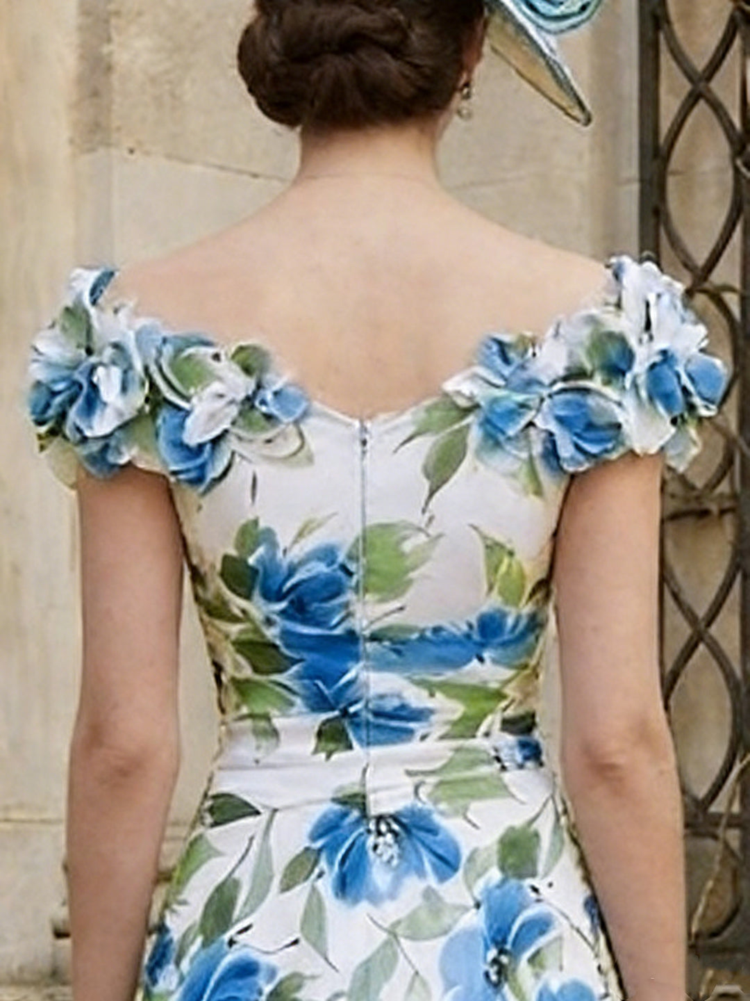 A-Line/Princess Off-the-Shoulder Chiffon Mother of the Bride Dresses Floral Ankle-Length Sleeveless