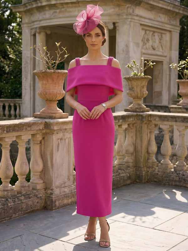 A-Line/Princess Off-the-Shoulder Stretch Satin Mother of the Bride Dresses Ankle-Length Sleeveless Sequins&Bowknot
