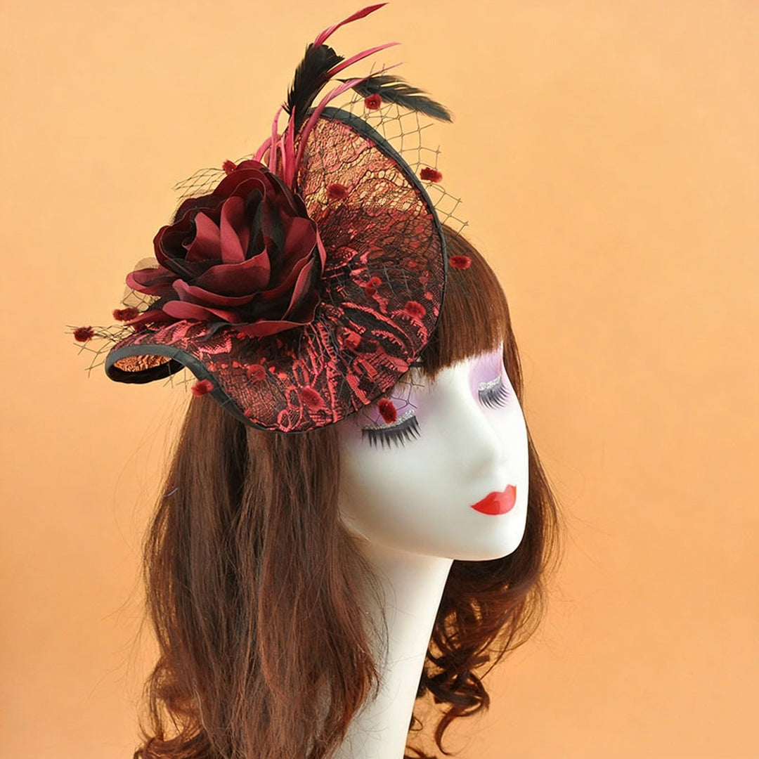 Elegant Wedding Guest Hat Feather Ladies Day Out Hatinator