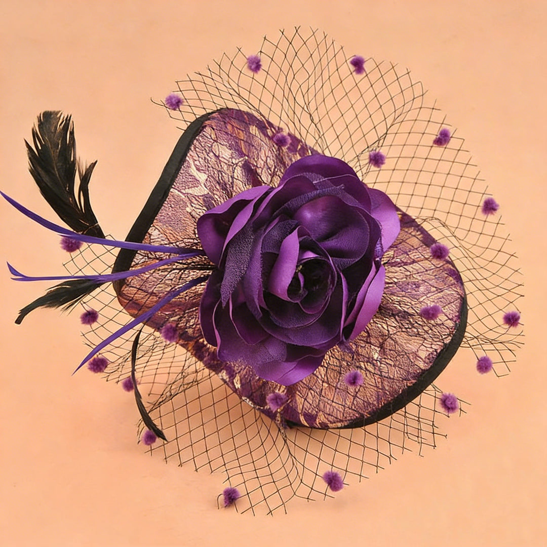 Elegant Wedding Guest Hat Feather Ladies Day Out Hatinator