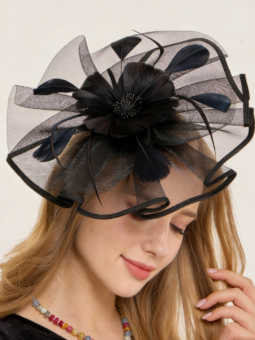 Elegant Fascinator Daytime Wedding
