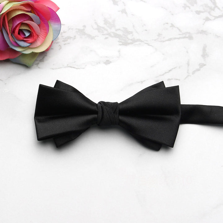 Men's Solid coloured Bow Tie Fashion Work Wedding Formal Classic Retro Bow