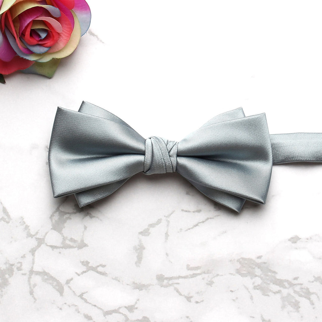 Men's Solid coloured Bow Tie Fashion Work Wedding Formal Classic Retro Bow