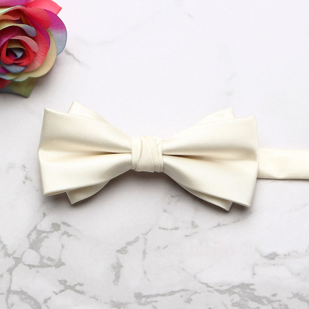 Men's Solid coloured Bow Tie Fashion Work Wedding Formal Classic Retro Bow