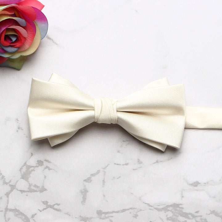 Men's Solid coloured Bow Tie Fashion Work Wedding Formal Classic Retro Bow