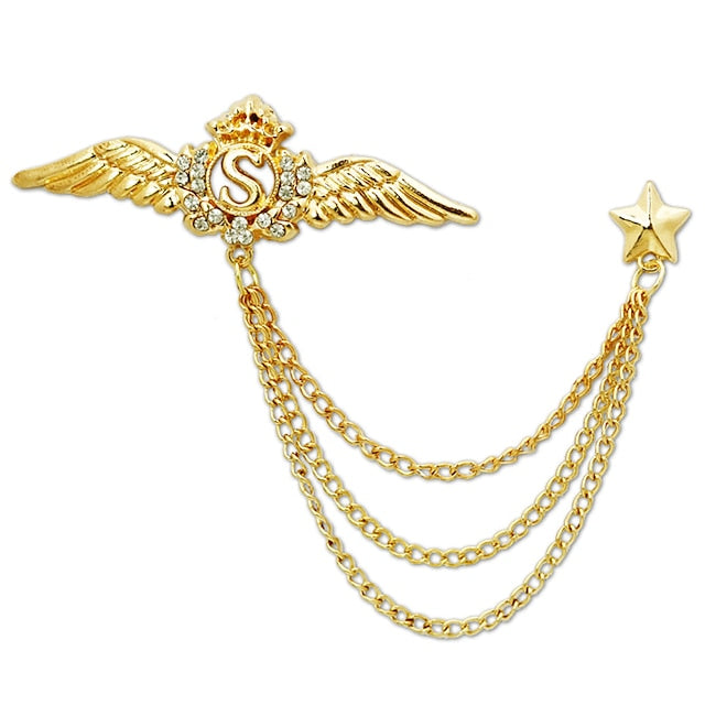 Men's Cubic Zirconia Brooches Stylish