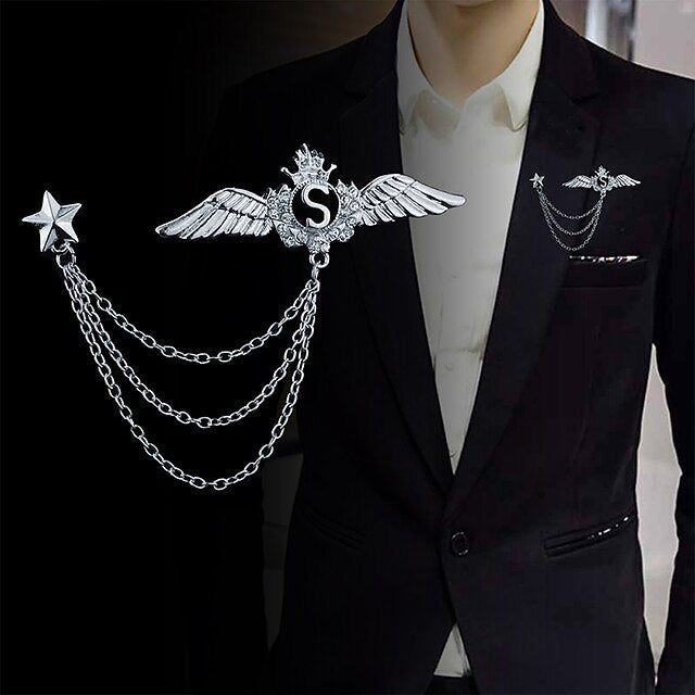 Men's Cubic Zirconia Brooches Stylish