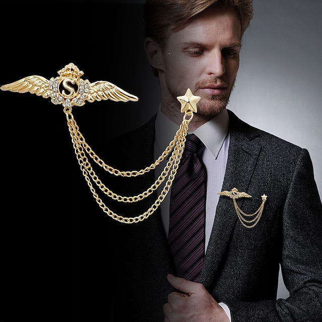 Men's Cubic Zirconia Brooches Stylish