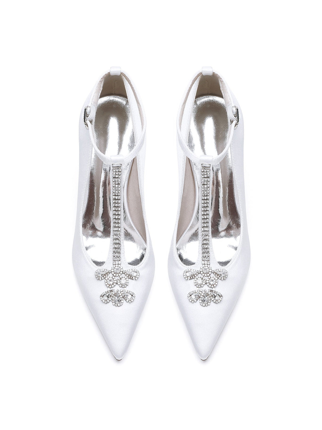 Women's Wedding Shoes Rhinestone Stiletto Heel Pointed Toe Bridesmaid Shoes