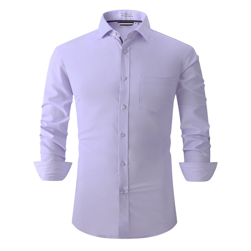 Men's Classic Long Sleeves Solid Colour Shirt