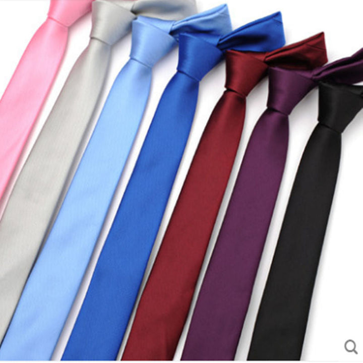 Men's Business Polyester Solid Colour Tie