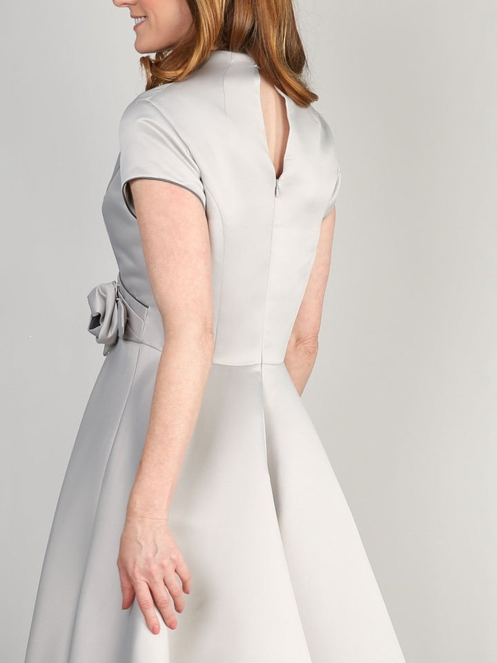 A-Line/Princess V-Neck Ankle-Length Elegant Mother of the Bride Dresses with 3D Flowers
