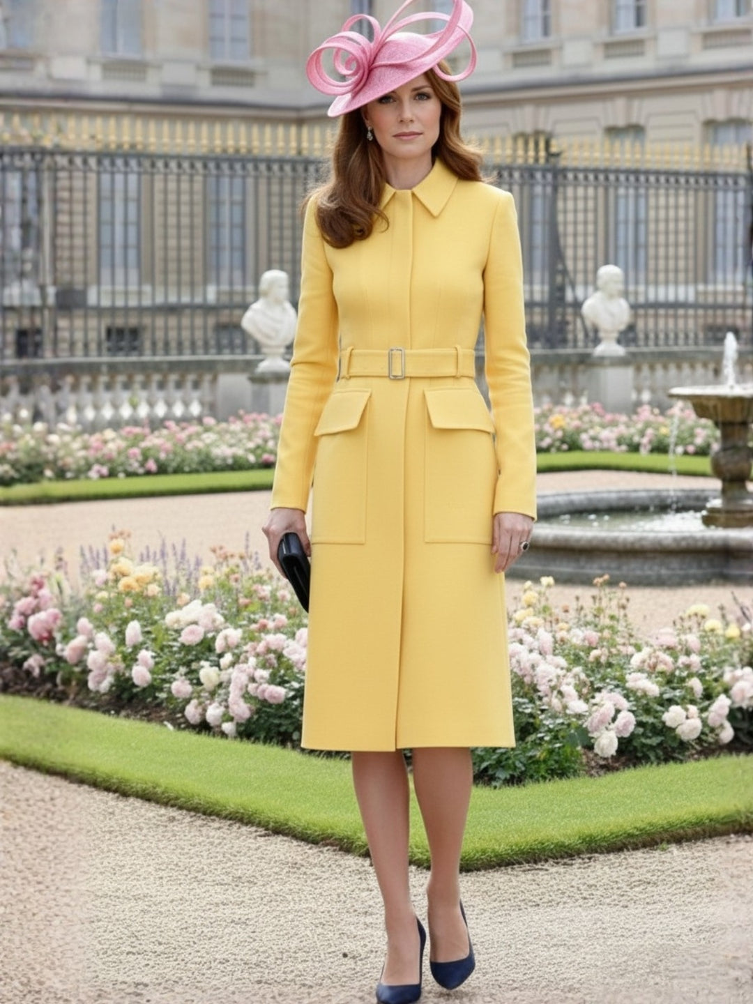 A-Line/Princess Long Sleeves Tea-Length Mother of the Bride Dresses with Belt & Pockets