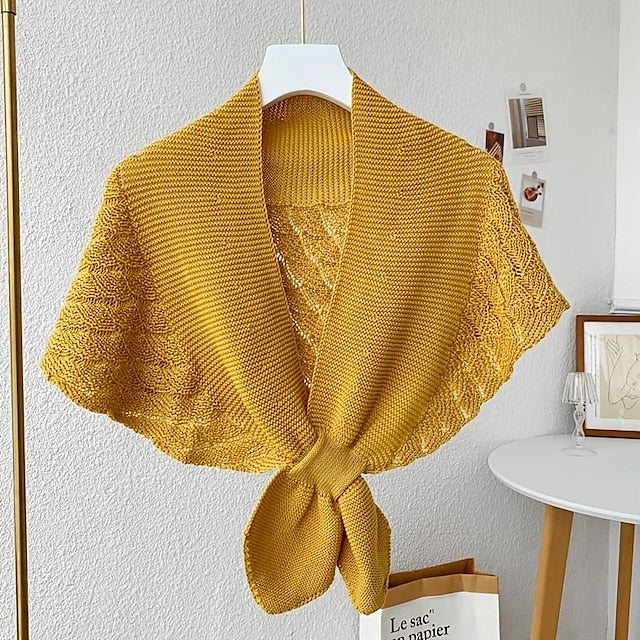 Women's Knitted Vest Shoulder Scarf Stylish and Feel Cozy Daily Wear For Wedding